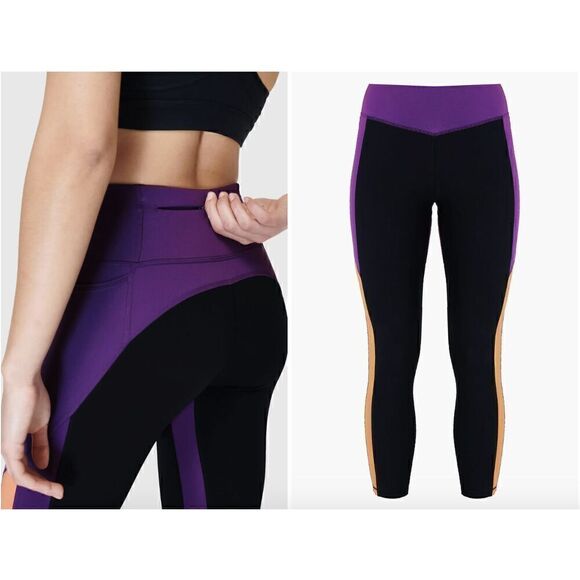 New SWEATY BETTY Power High Waist Workout Leggings Womens Size 8 7/8 Length - Picture 3 of 6